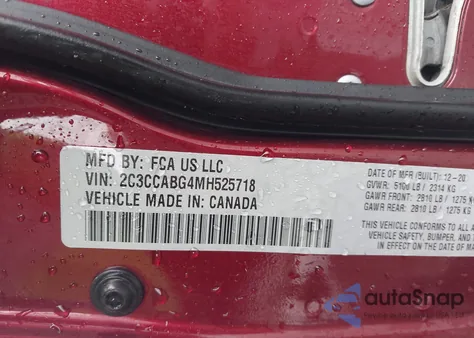 2021 Chrysler 300 300S из США, поврежденный, VIN 2C3CCABG4MH525718